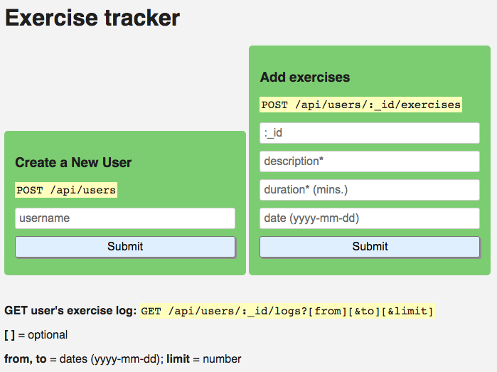 exercise tracker app