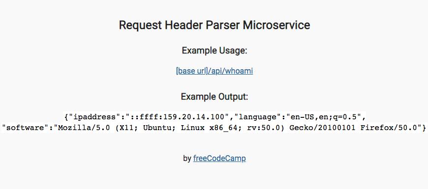request header parser microservice app